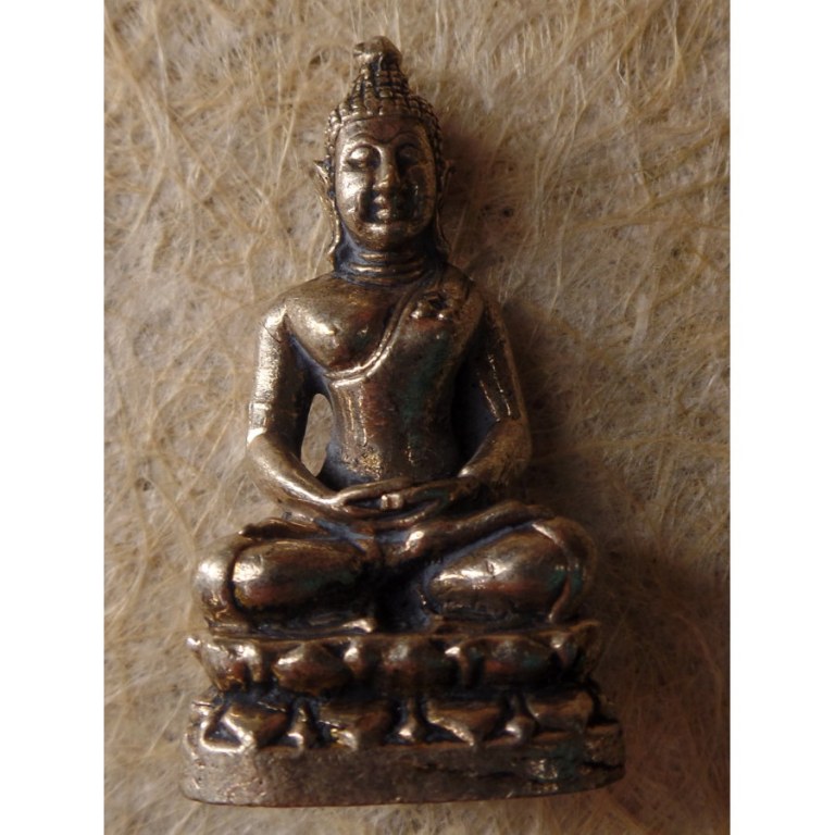 Miniature couleur argent de Bouddha Dhyani-Mudra