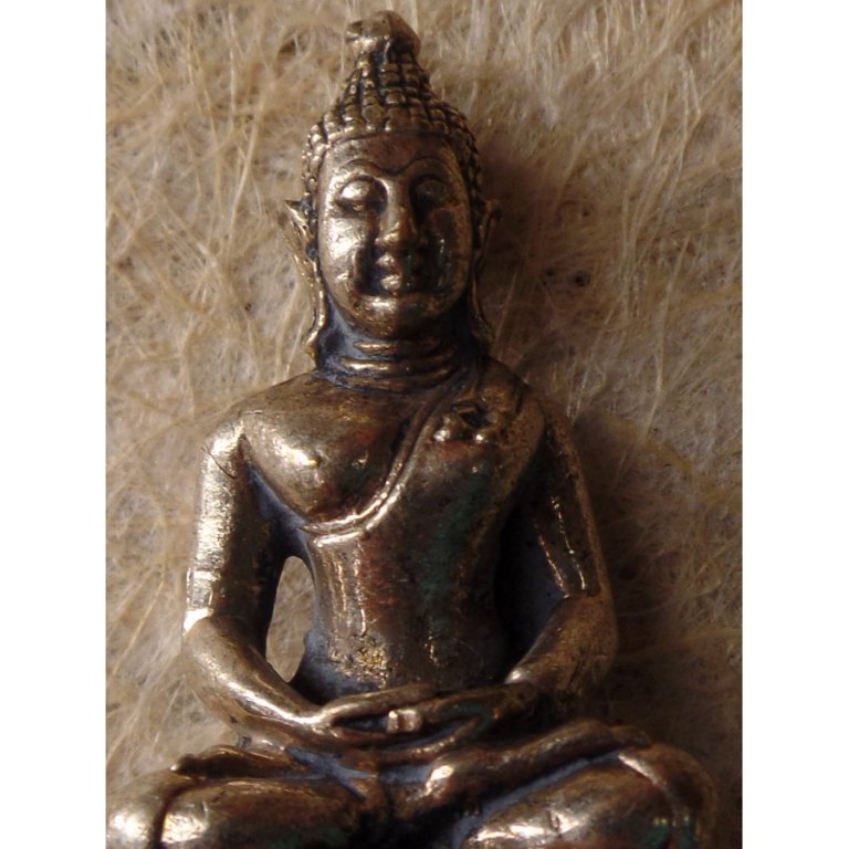 Miniature couleur argent de Bouddha Dhyani-Mudra