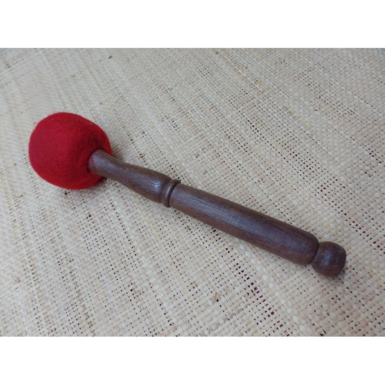 Petit bâton bois/feutre bol chantant/gong
