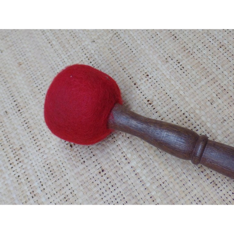 Petit bâton bois/feutre bol chantant/gong
