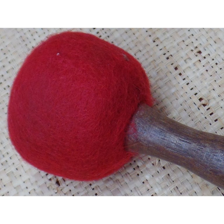 Petit bâton bois/feutre bol chantant/gong