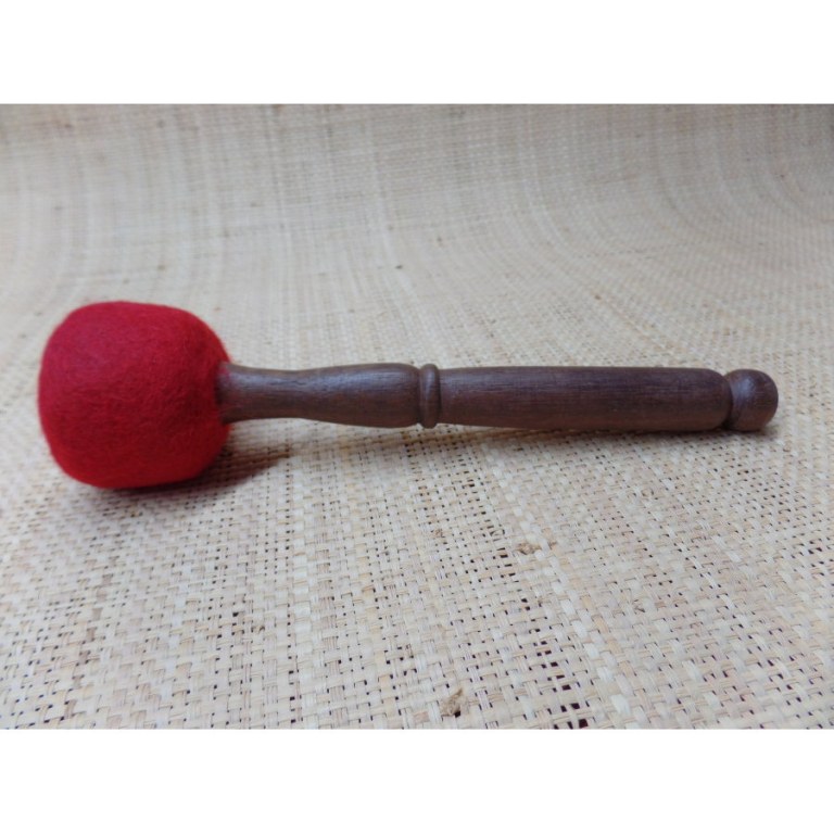 Petit bâton bois/feutre bol chantant/gong