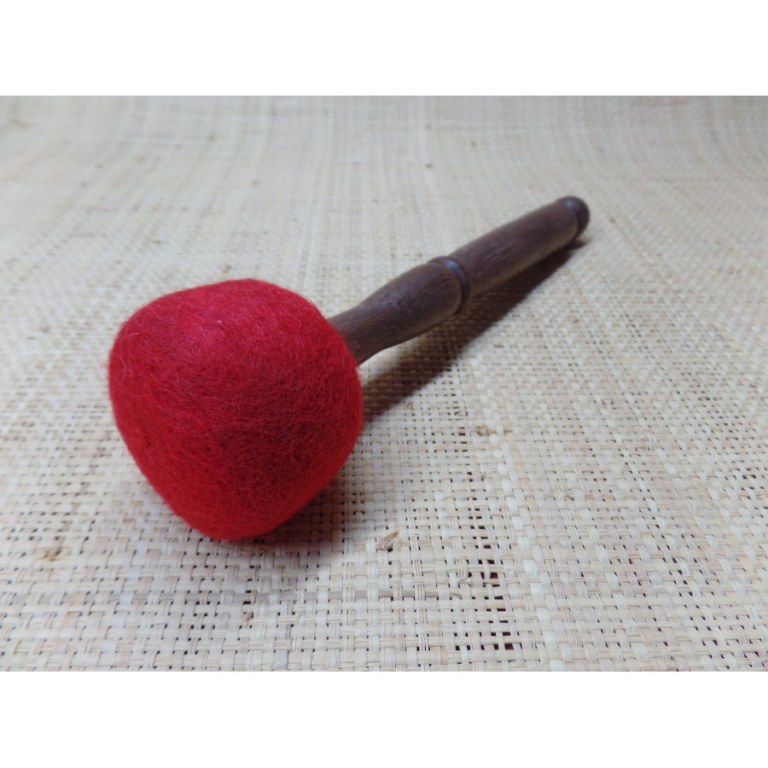 Petit bâton bois/feutre bol chantant/gong