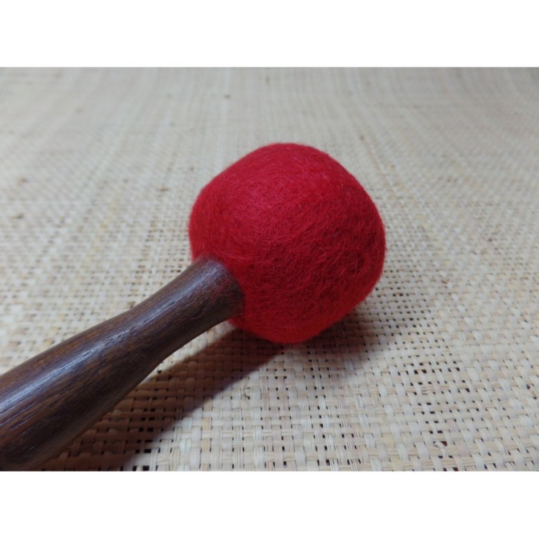 Petit bâton bois/feutre bol chantant/gong