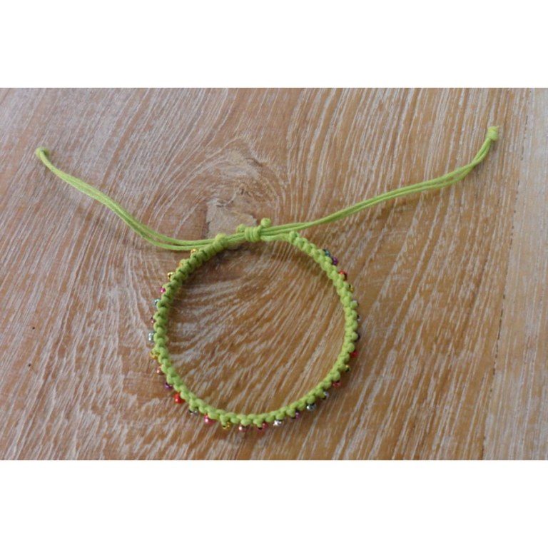 Bracelet perlita vert pistache