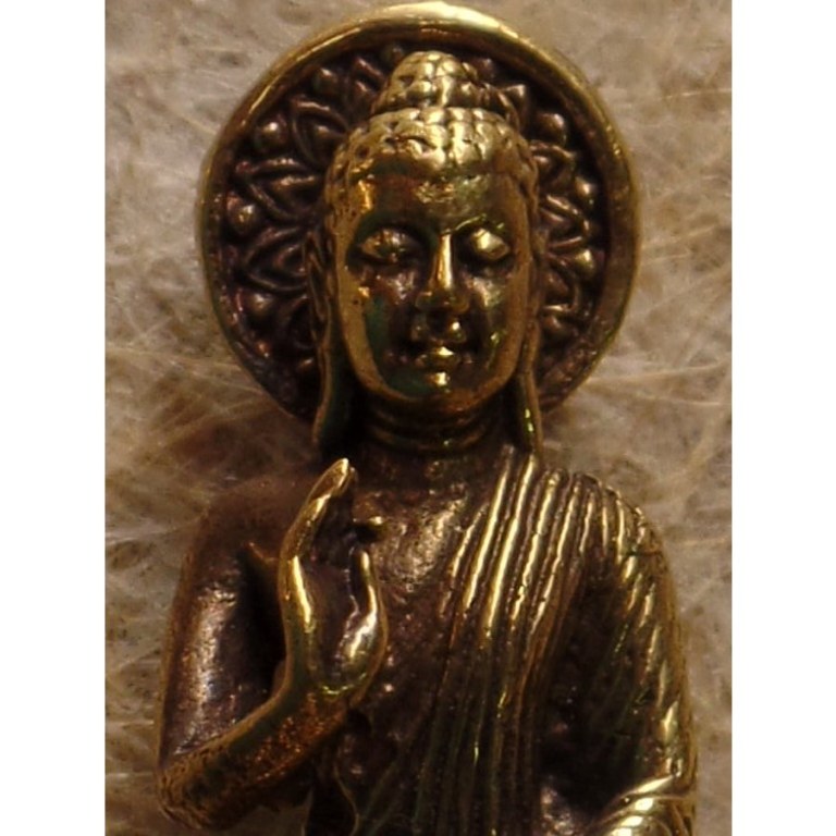 Miniature dorée Bouddha abhayamudrâ 