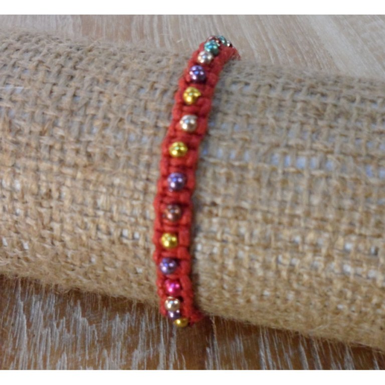 Bracelet perlita rouge