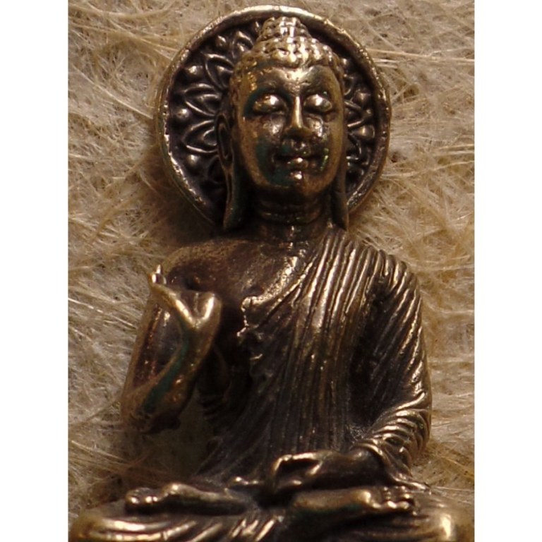 Miniature argentée Bouddha abhayamudrâ 