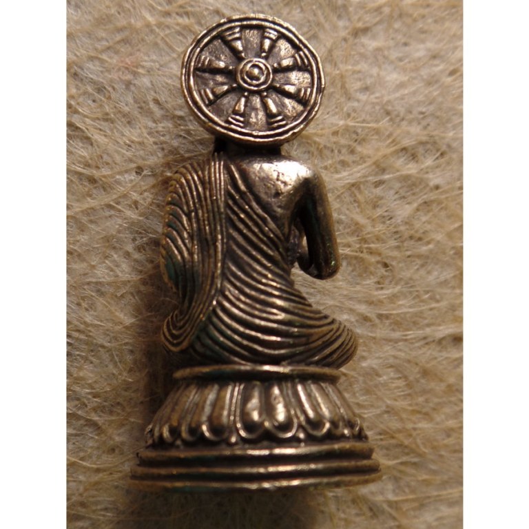 Miniature argentée Bouddha abhayamudrâ 