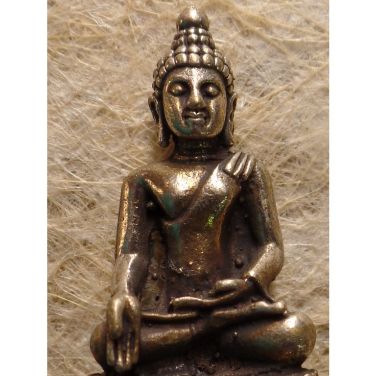 Miniature Bouddha assis main touchant la terre