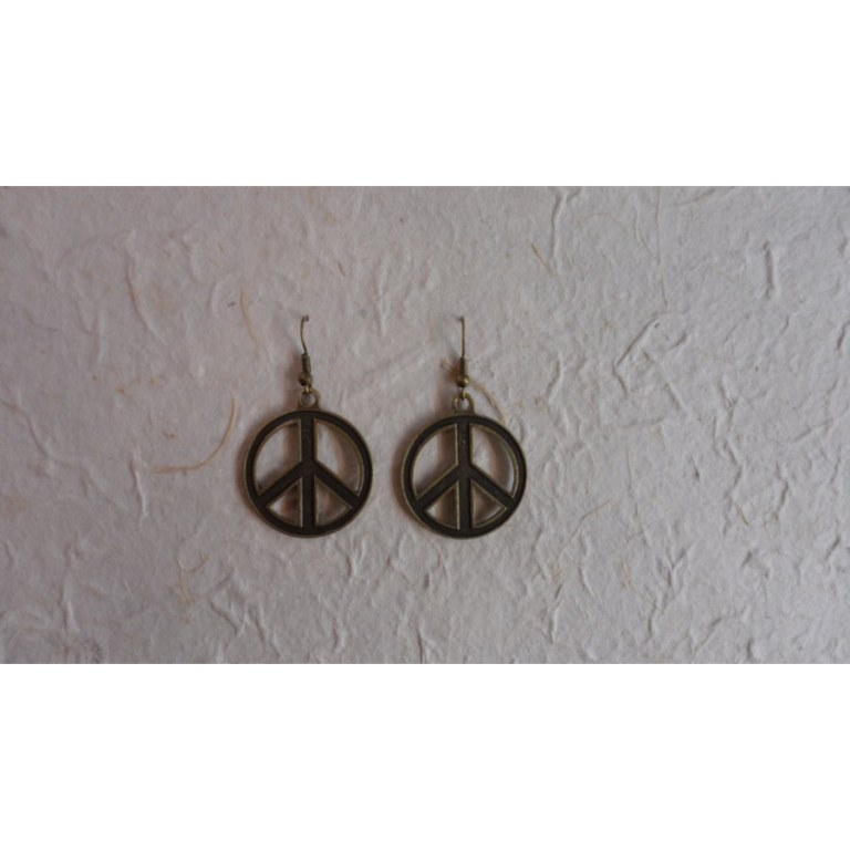 Boucles d'oreilles peace and love