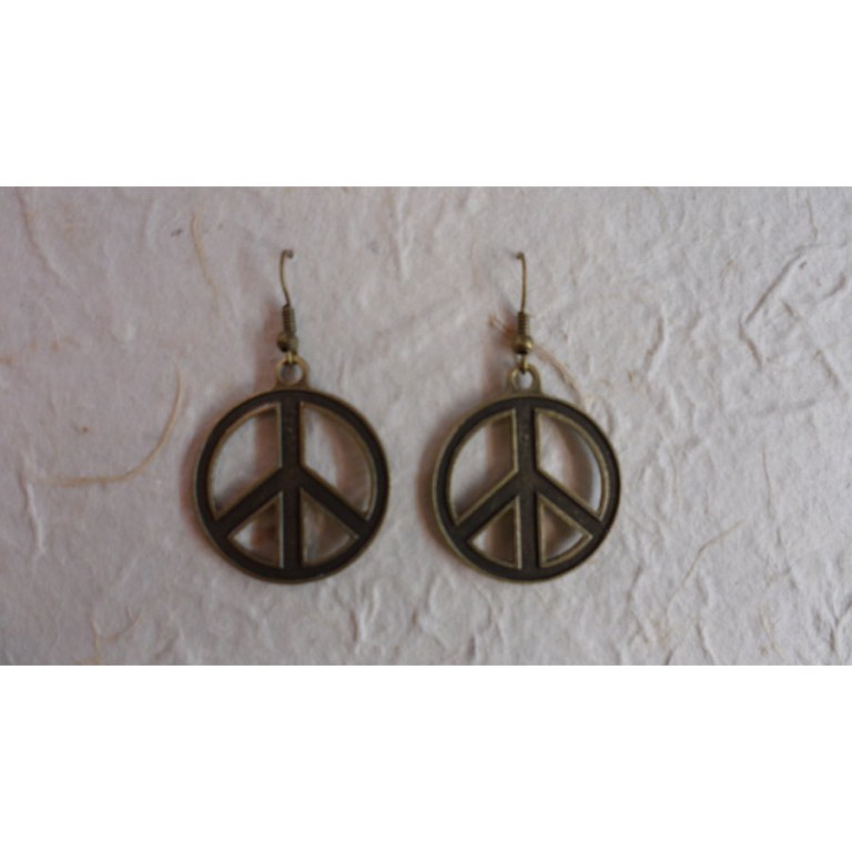 Boucles d'oreilles peace and love