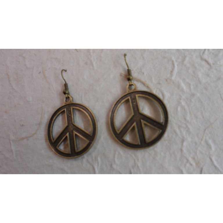 Boucles d'oreilles peace and love