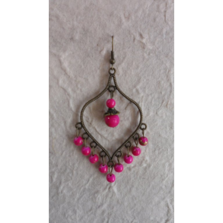 Boucles d'oreilles Yindee roses