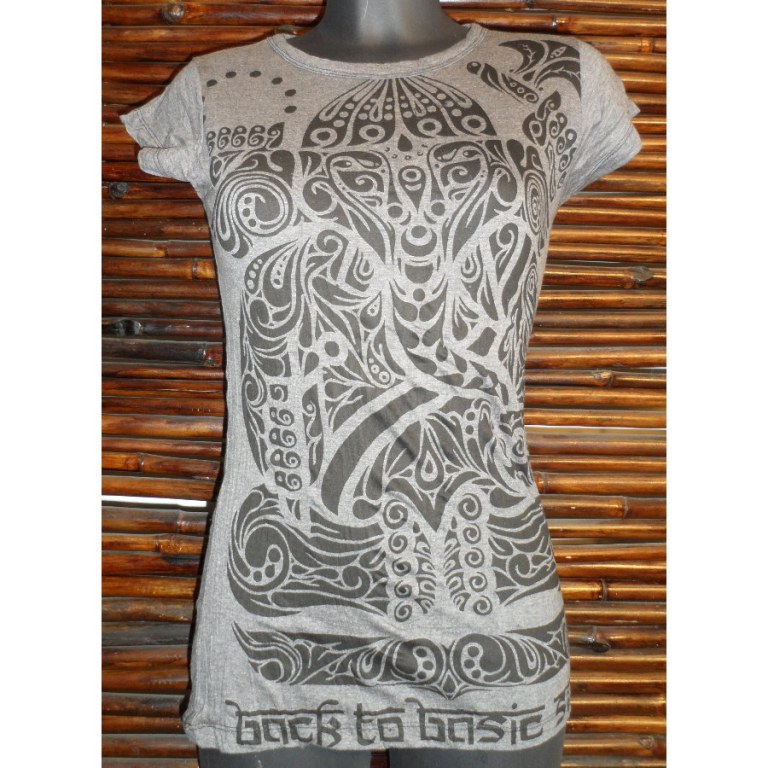 Tee shirt gris tattoo Ganesh