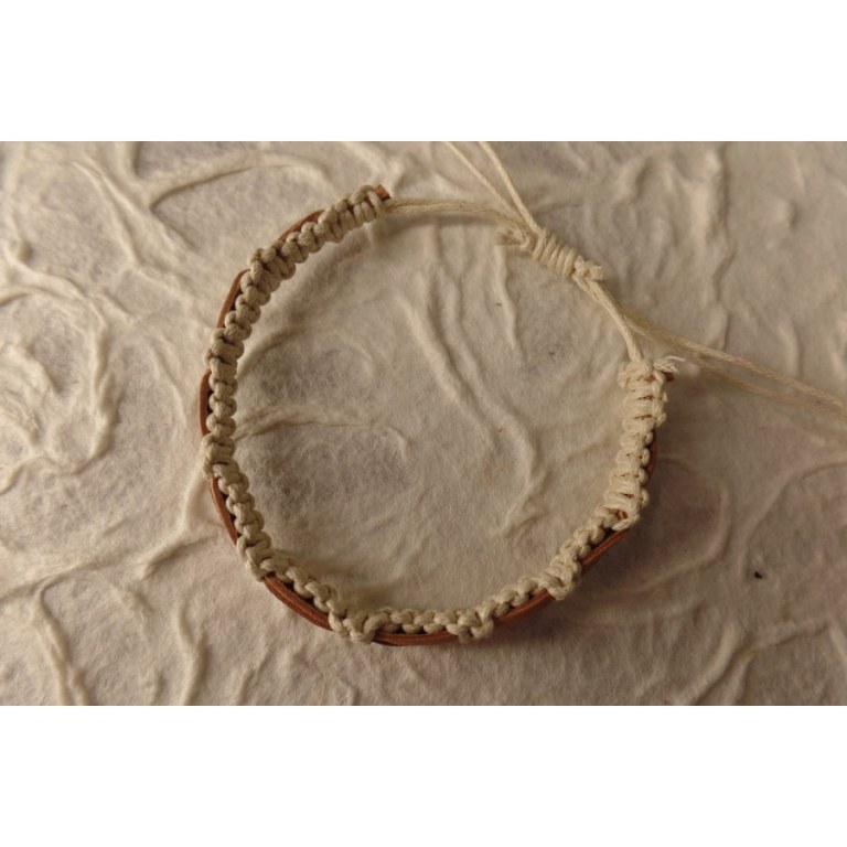 Bracelet sempit cuir coton 12