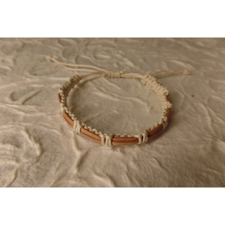 Bracelet sempit cuir coton 12