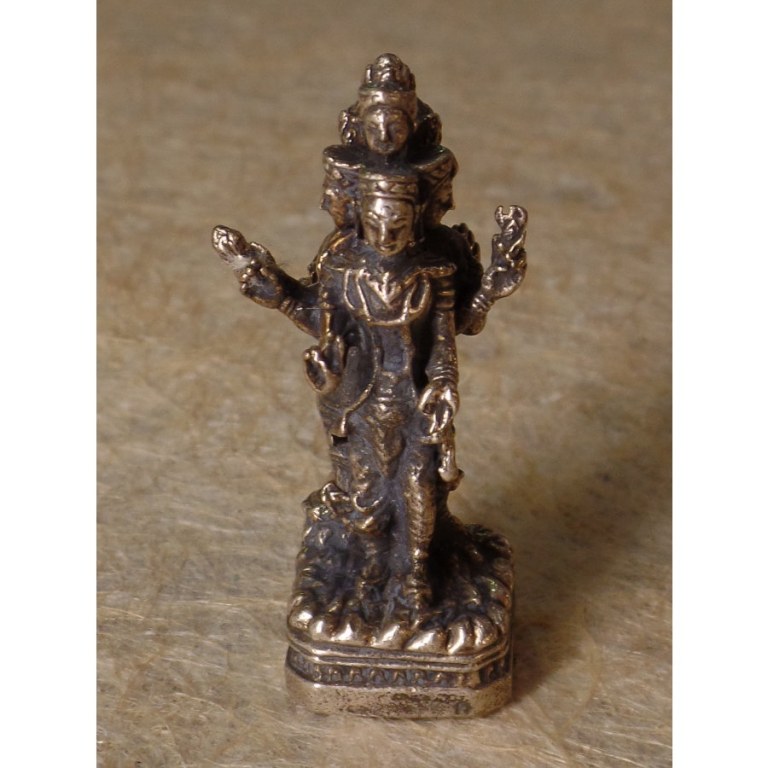 Miniature argentée Ganesh et les divinités
