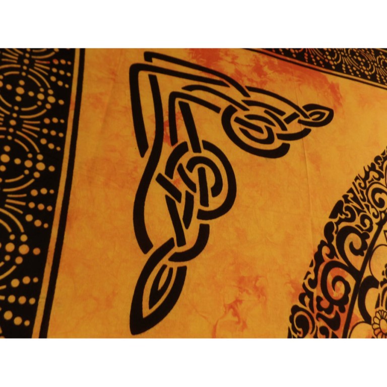 Tenture maxi mandala Aum orange 