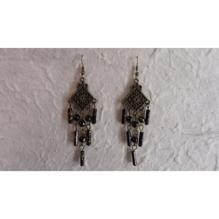 Boucles d'oreilles Boontam noires