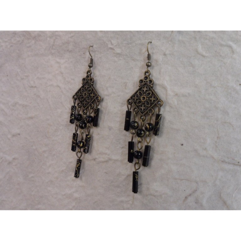 Boucles d'oreilles Boontam noires