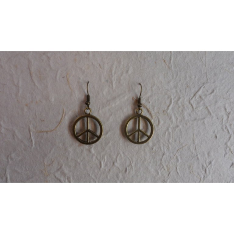 Boucles d'oreilles peace and love 2