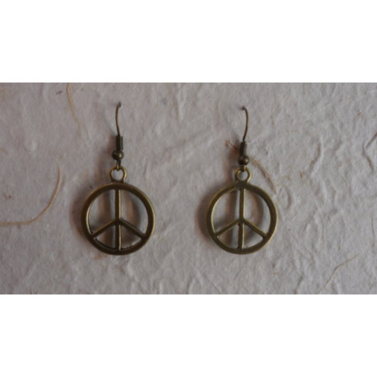 Boucles d'oreilles peace and love 2