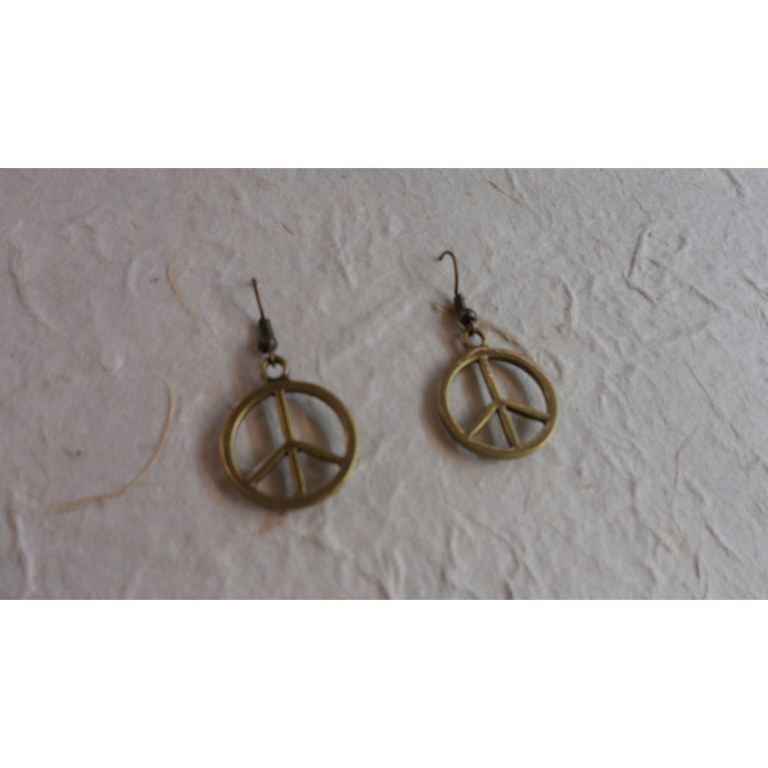 Boucles d'oreilles peace and love 2