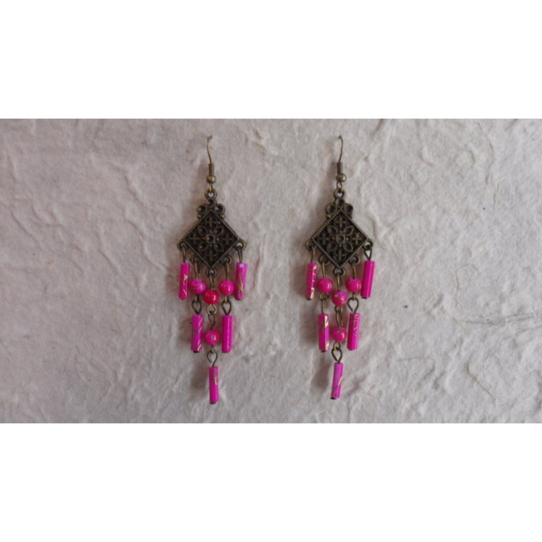 Boucles d'oreilles Boontam roses