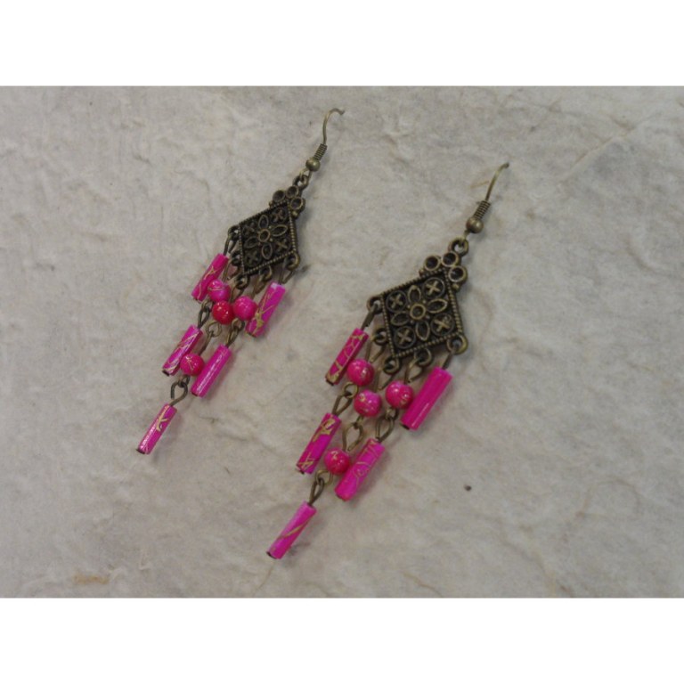 Boucles d'oreilles Boontam roses