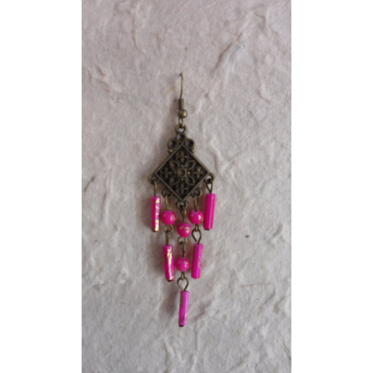 Boucles d'oreilles Boontam roses