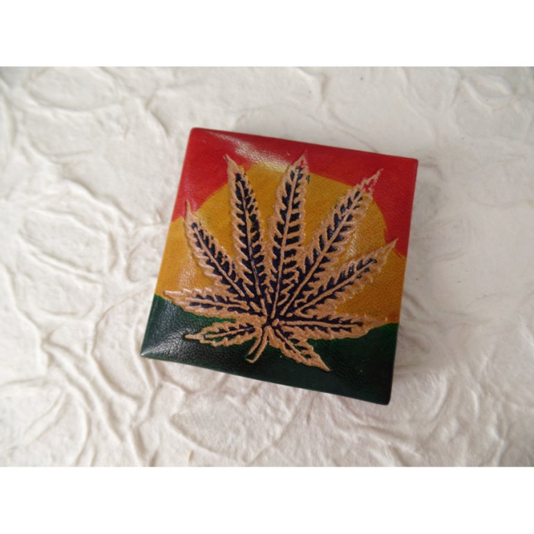 Petit porte monnaie feuille rasta