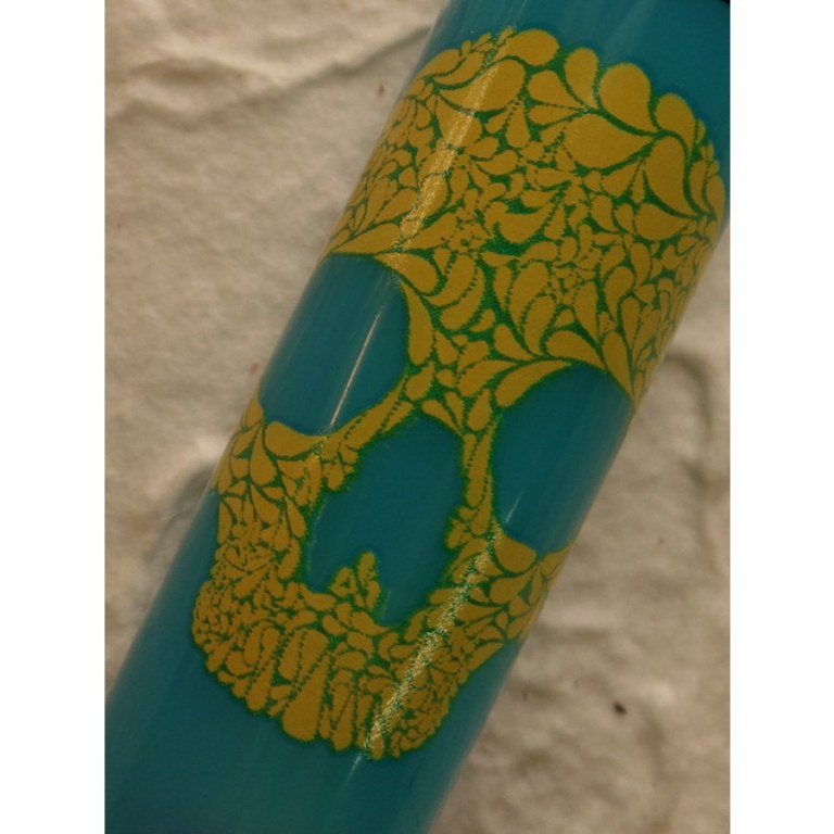 Briquet skull bleu/jaune