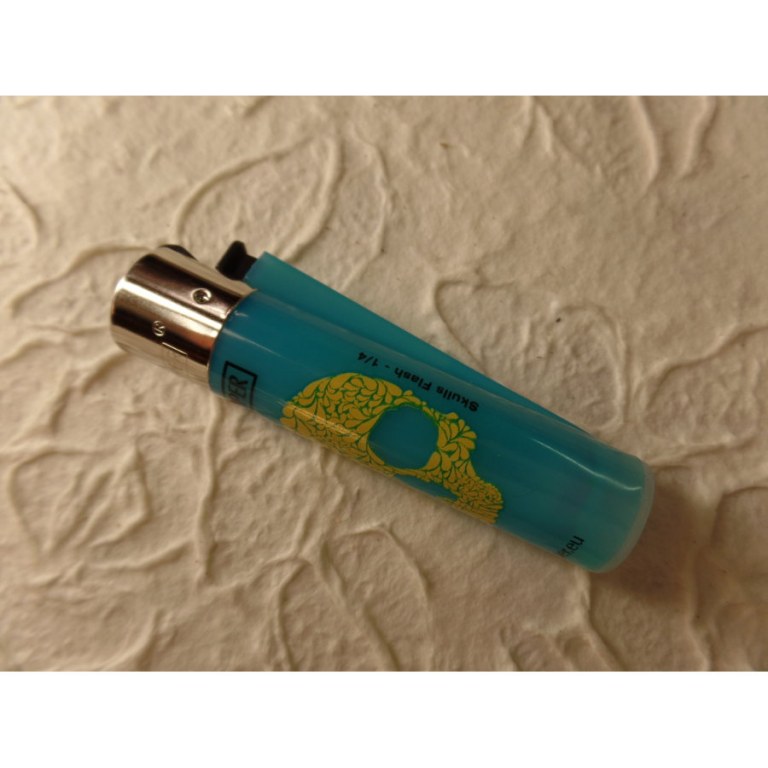 Briquet skull bleu/jaune