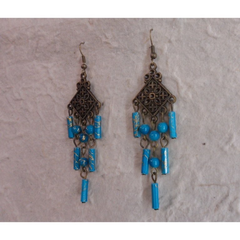 Boucles d'oreilles Boontam bleues