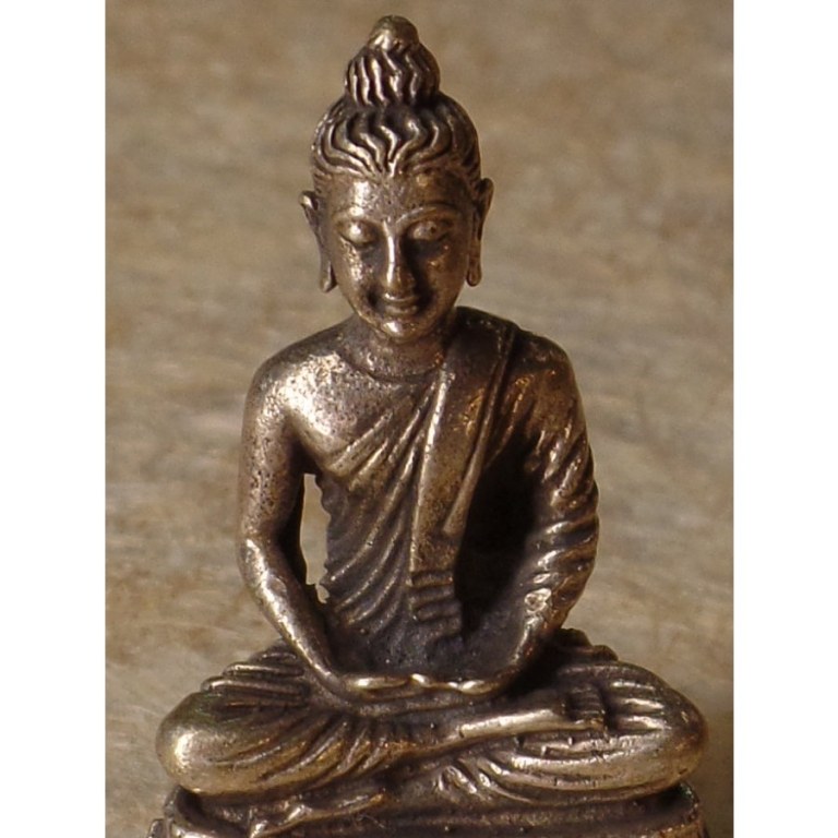 Miniature argentée Bouddha Amitabha