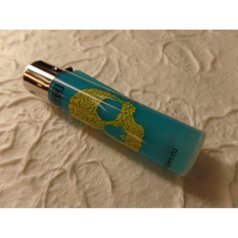 Briquet skull bleu/jaune