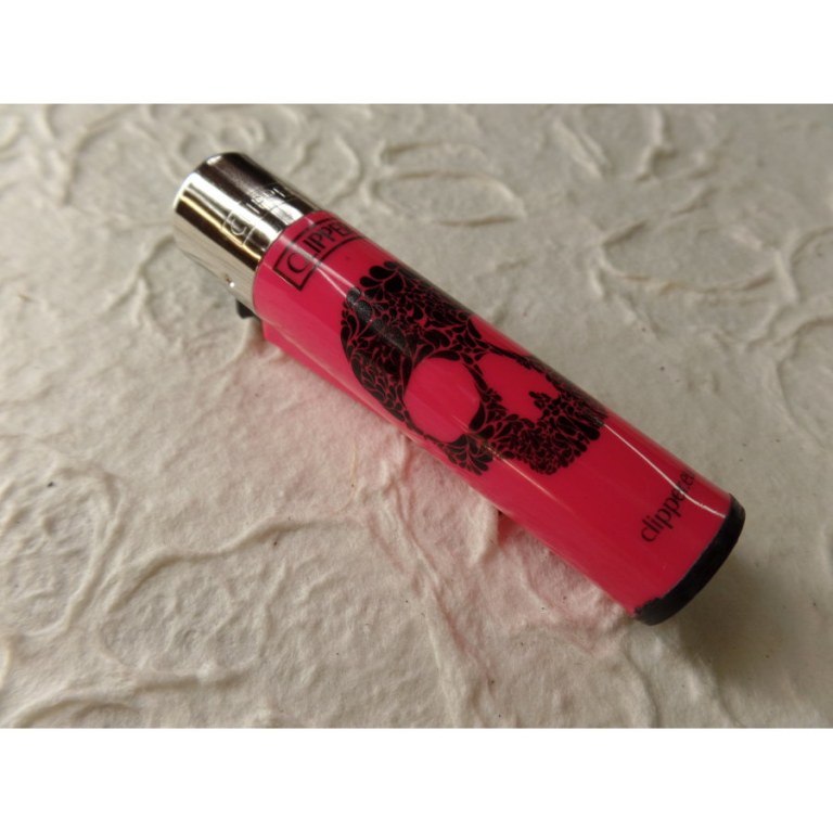 Briquet skull rose/noir