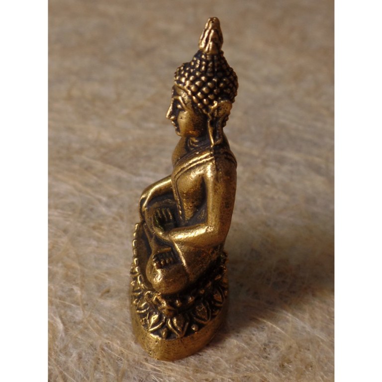 Miniature Bouddha bhumispashamudra couleur bronze