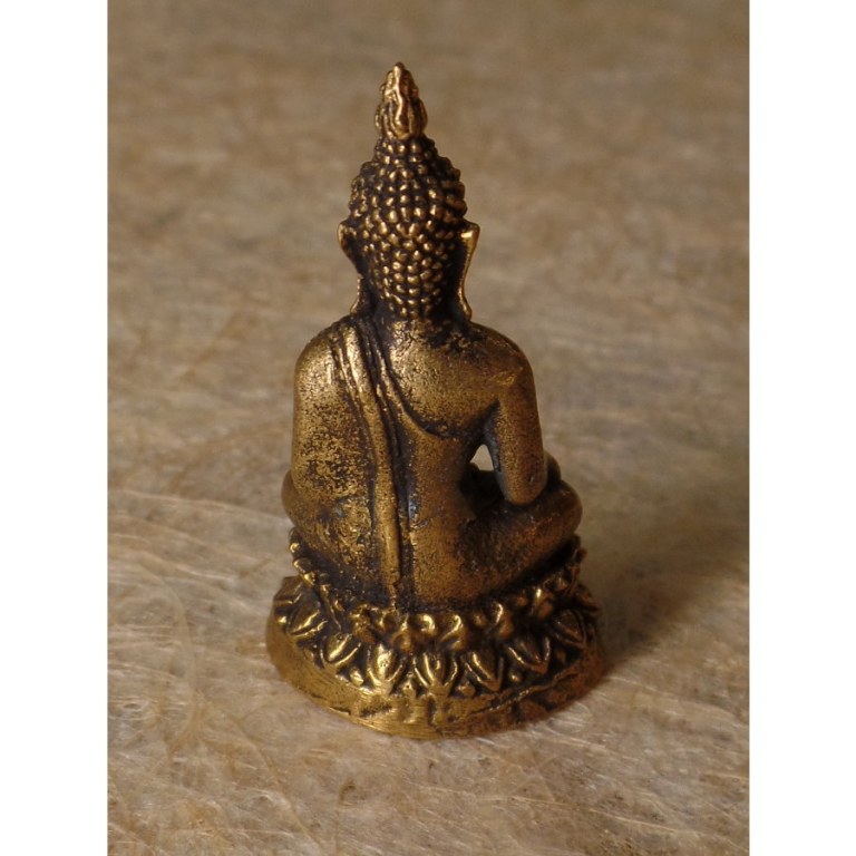 Miniature Bouddha bhumispashamudra couleur bronze