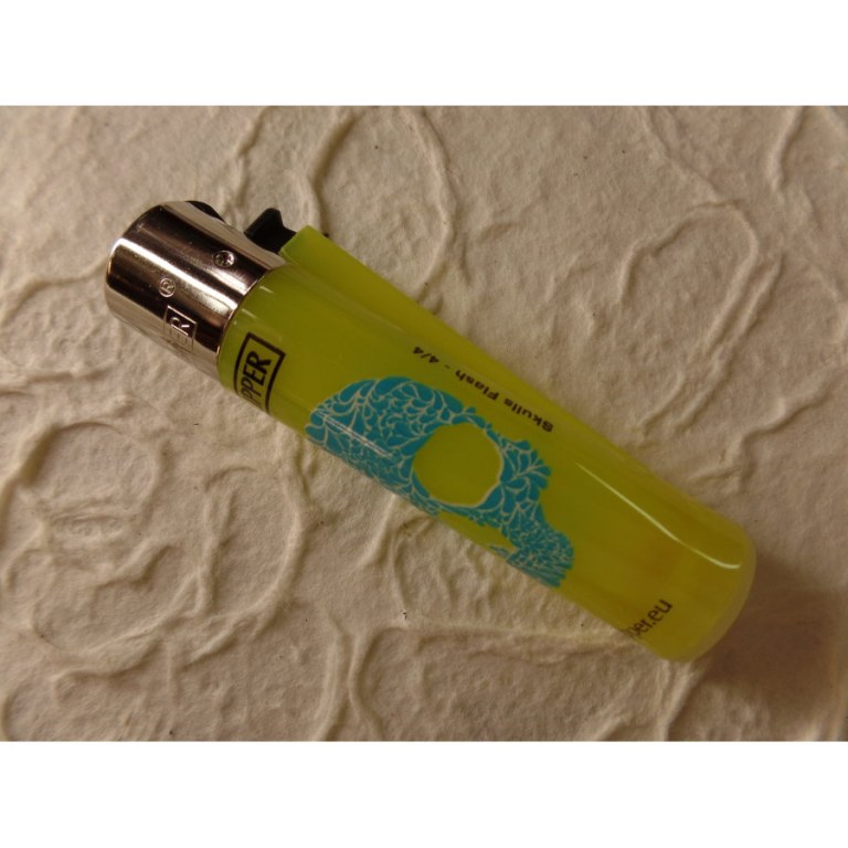 Briquet skull jaune/bleu