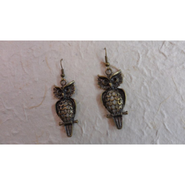 Boucles d'oreilles les chouettes