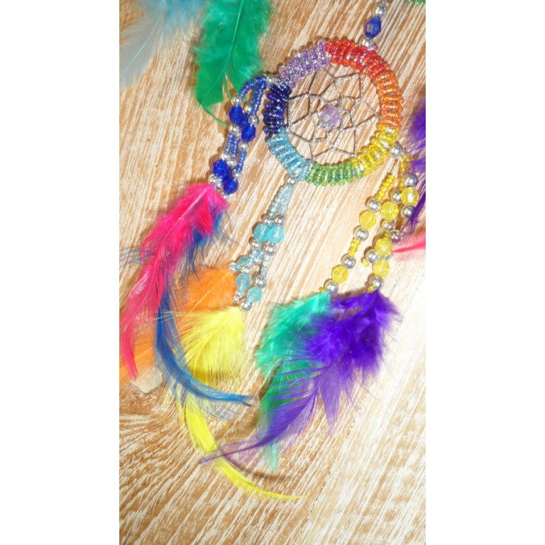 Dreamcatcher 2 cercles arc en ciel