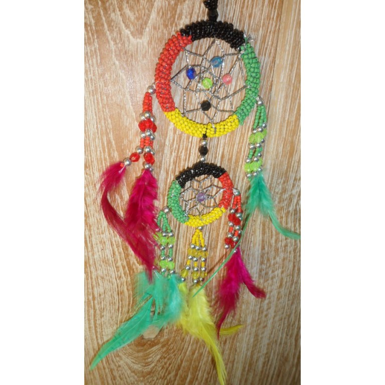 Dreamcatcher 2 cercles rasta