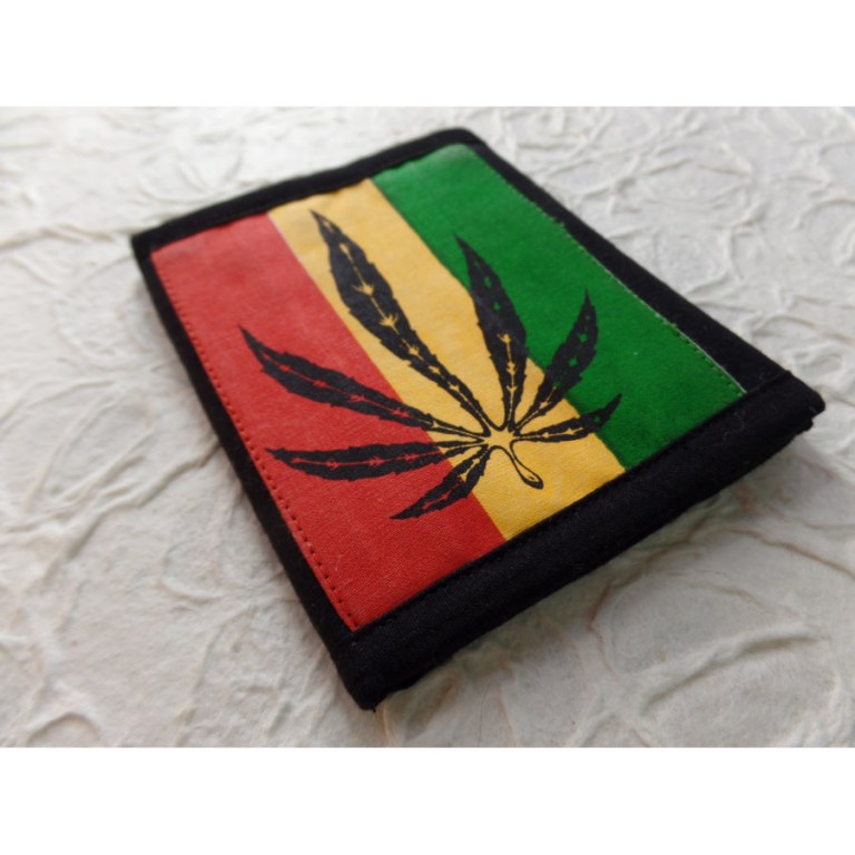 Portefeuille rasta feuille