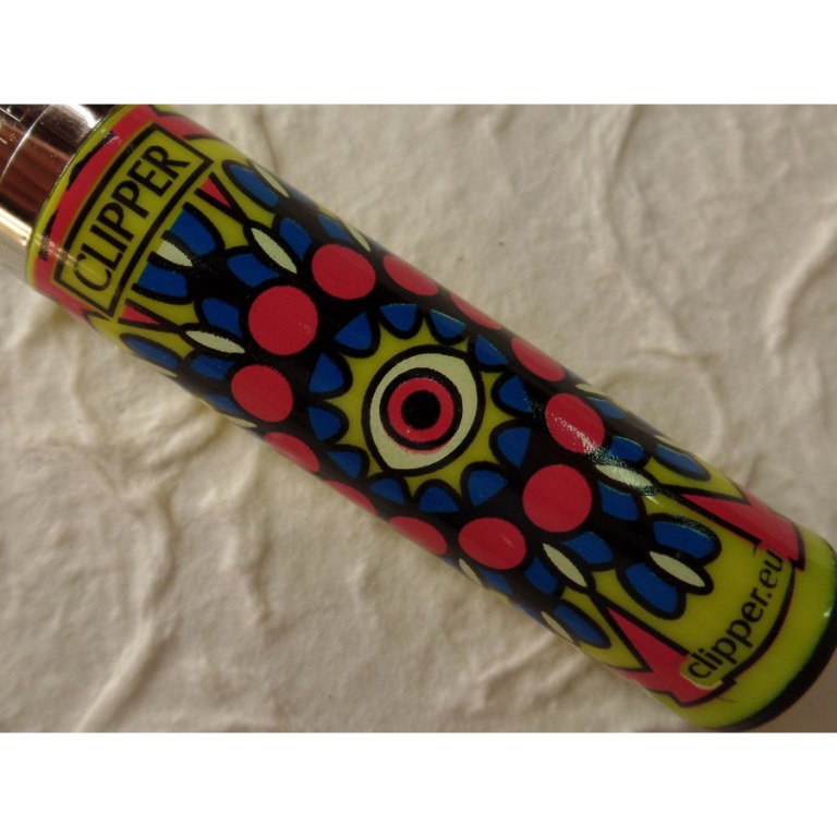 Briquet mandala eyes jaune