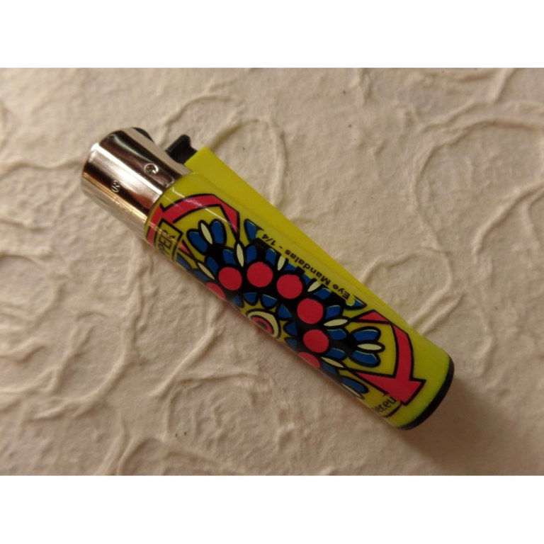 Briquet mandala eyes jaune