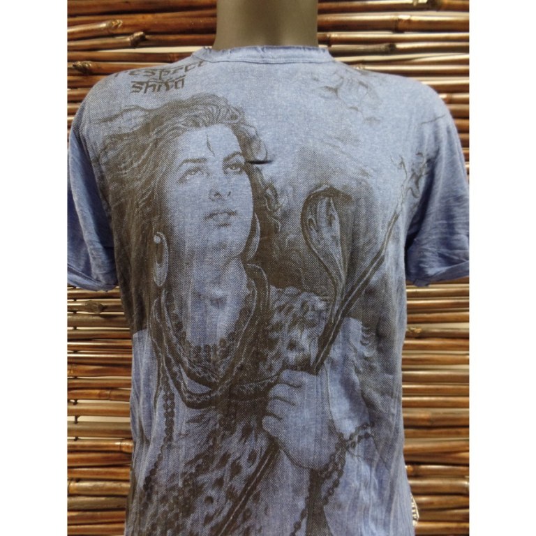 Tee shirt bleu foncé Shiva