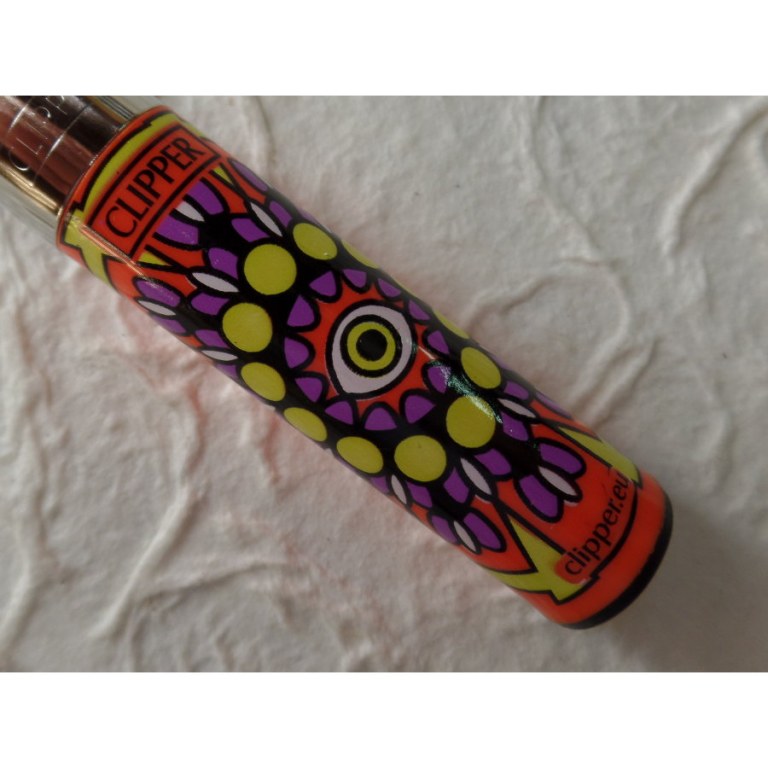 Briquet mandala eyes orange