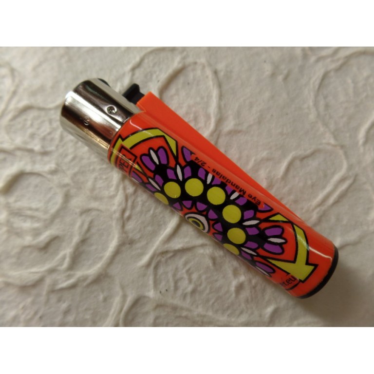 Briquet mandala eyes orange